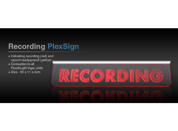 PunchLight Recording Plexsign L LED lys panel for PunchLight MIDI