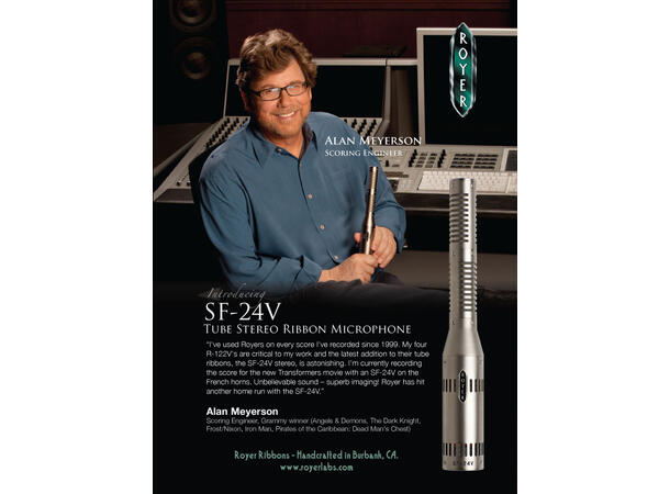 Royer Labs SF-24V Vacuum Tube Stereo Ribbon Microphone 