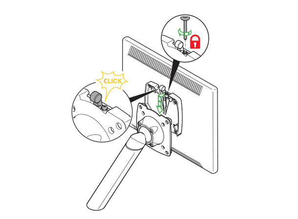 YELLOWTEC MIKA EasyLift Monitor Arm L Height Adjust 3-8kg