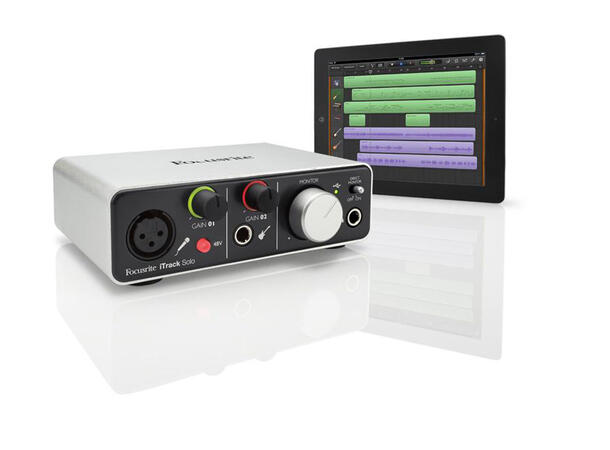 Focusrite iTrack Solo Lightning 2-kanals lydkort for iPad, PC og Mac 