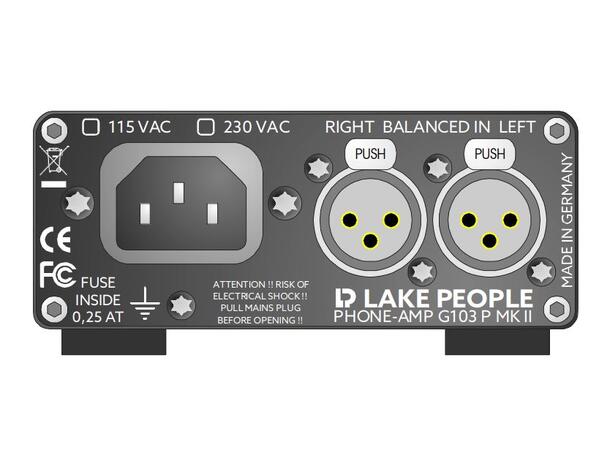 Lake People G103 P MKII XLR-Stereo headphone amplifier