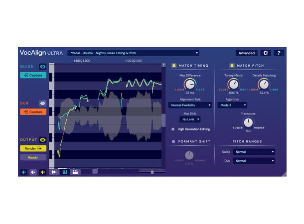 Synchro Arts VocAlign Ultra Advanced timing og pitch 