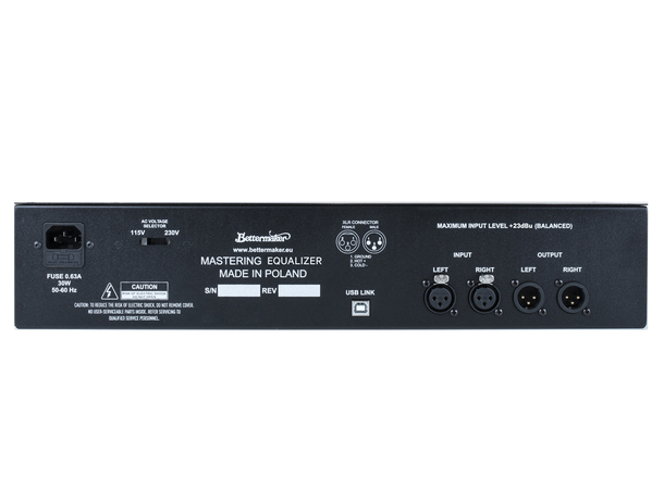 Bettermaker MASTERING EQUALIZER EQ Stereo/MS analog Mastering