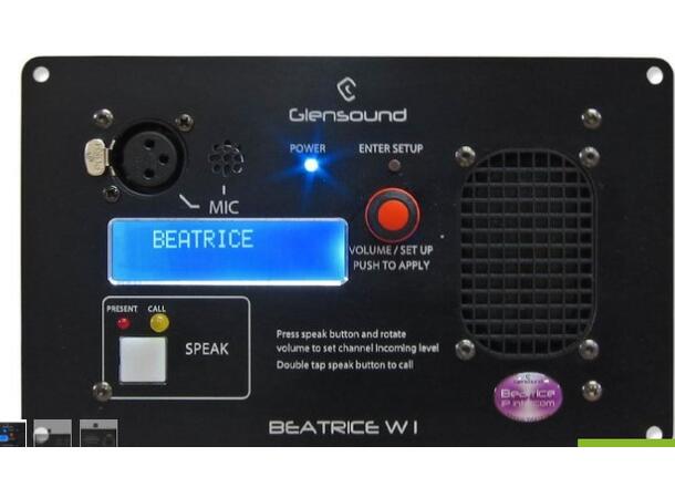 Glensound Beatrice W1 Intercom 1 Channel Flush Mounting For Wall/Desk