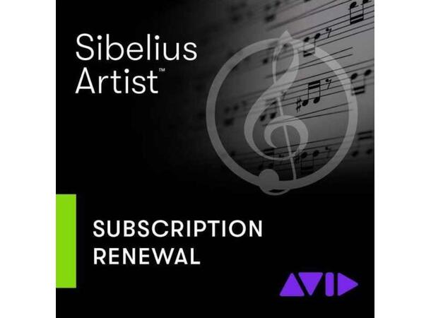 Sibelius Artist Subscription RENEWAL 1-year RENEWAL of Sibelius Artist 