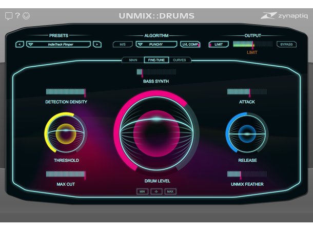 Zynaptiq UNMIX::DRUMS Verktøy for trommemiks