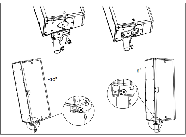 dB Technologies SA-2X6 Pole mount adapt Speaker stand adapter VIO X206 & IS26T 