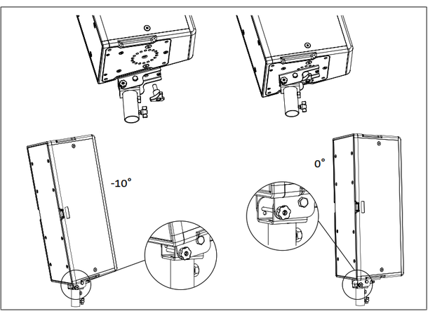 dB Technologies SA-2X6 Pole mount adapt Speaker stand adapter VIO X206 & IS26T