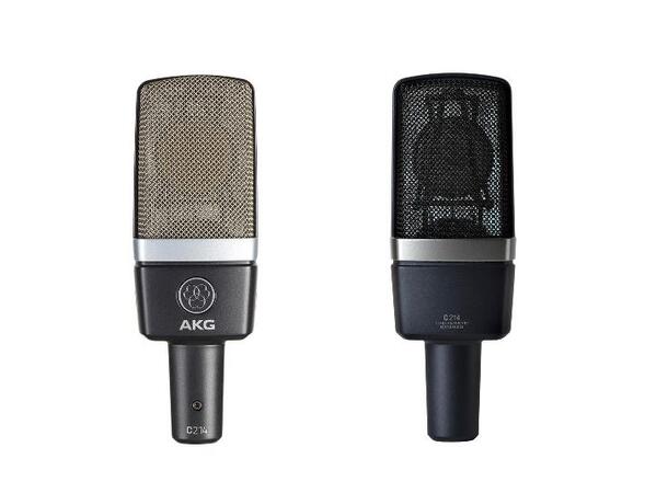 AKG C214 S kondensatormikrofon stereopar stormembran, kardioide, elastisk oppheng 