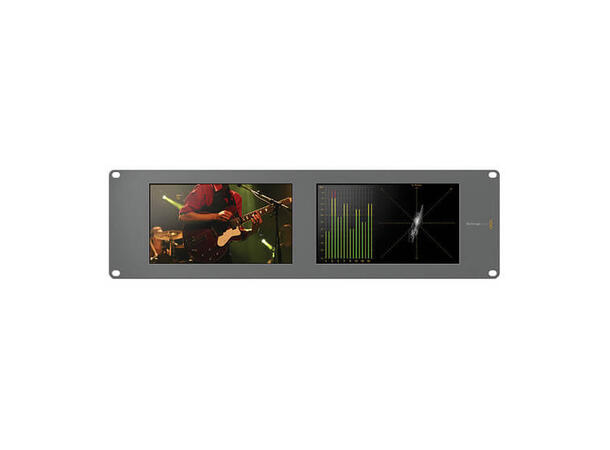 BLACKMAGIC SmartScope Duo 4K 2 Rack-Mounted Dual 6G-SDI Monitors 