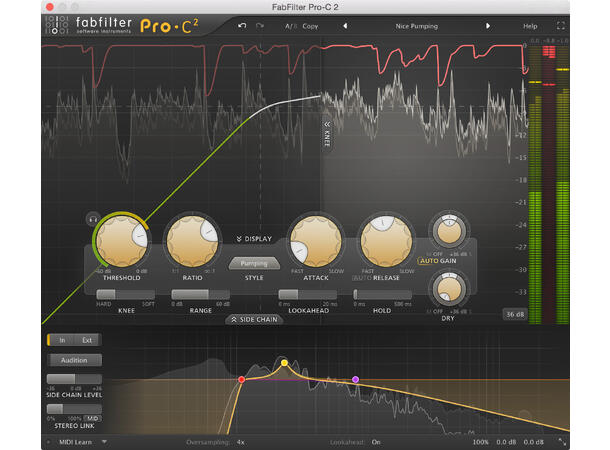 Fabfilter Pro CS2 Compressor Compressor plug-in med side chain