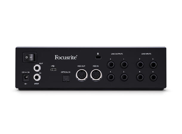 Focusrite Clarett+ 4Pre USB-lydkort, 18 inn/8 ut, 4x ISA mik-pre 