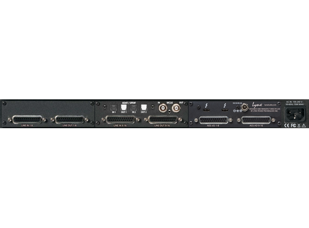Lynx Aurora(n)16, ADAT & AES3  I/O TB3 16-channel 24-bit/192 kHz AnalogI/O ADAT 