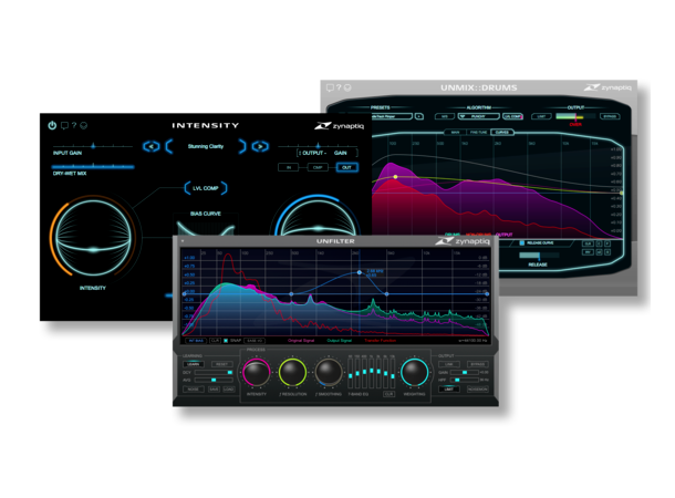 Zynaptiq MASTER bundle Intensity, Unfilter, UNMIX::DRUMS bundle