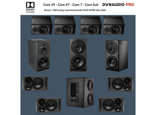 Dynaudio PRO Core Atmos System Core59, Core47, Core7, Core SUB 