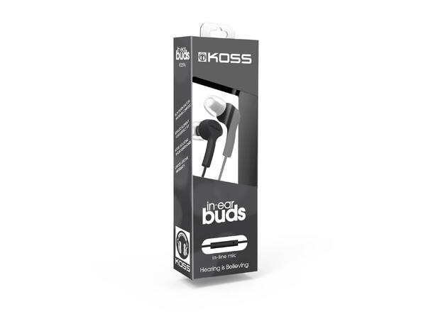 KOSS Øreplugger KEB9iK Svart In-Ear med one touch mic 