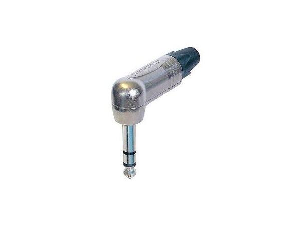 Neutrik kabel jack 3P vinkel blank Balansert vinkeljack, blank 