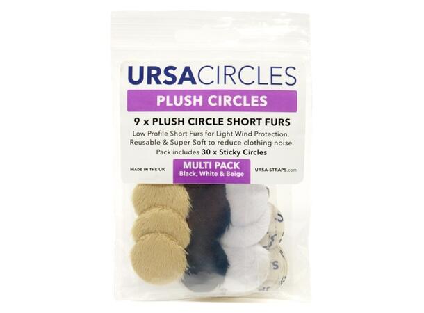 URSA 9x Plush Circles + 30x Stickies Multipack (3x: White, Black, Beige) 