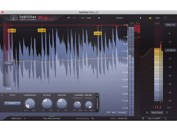 Fabfilter FabFilter Pro L2 peak limiter plug-in 