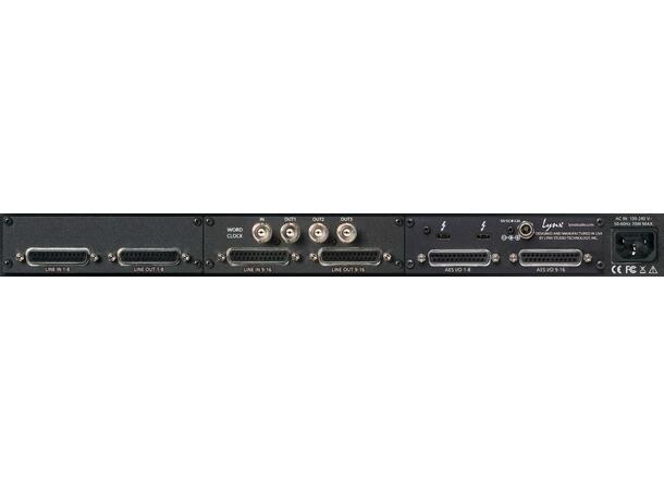 Lynx Aurora(n) 16 + 16 AES TB3 16-channel 24-bit/192 kHz Analog+Dig I/O 