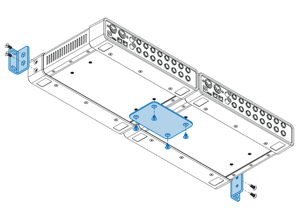 Motu Half-Rack Coupler Kit 3001 for å montere 2 stk enheter i rack 