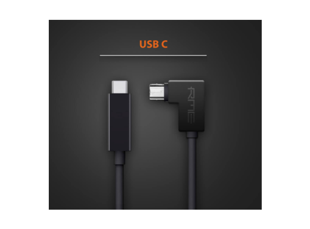 RME USB-C cable for Babyface Pro RME USB-C, Høyre vinkel USB-B 1M Sort