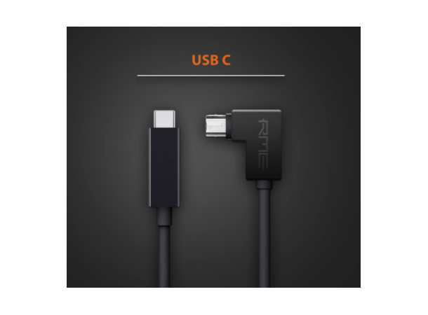 RME USB-C cable for Babyface Pro, 802 FS RME USB-C, Høyre vinkel USB-B 1M Sort 