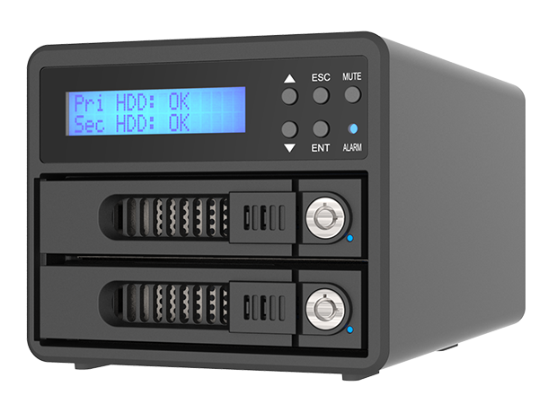 Raidon RAID med 2 8TB HDD Eksternt USBC RAID kabinett RAID-0 /1 