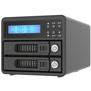 Raidon RAID med 2 8TB HDD Eksternt USBC RAID kabinett RAID-0 /1