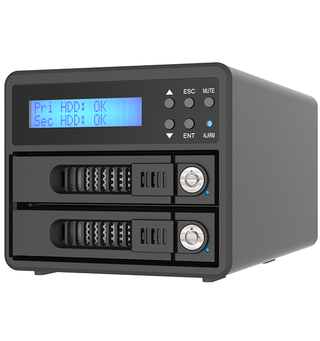 Raidon RAID med 2 8TB HDD Eksternt USBC RAID kabinett RAID-0 /1