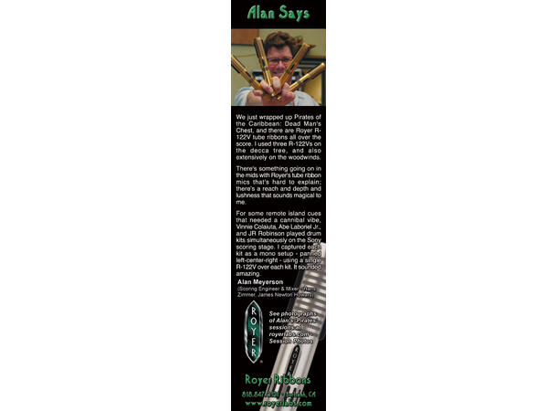 Royer Labs R-122V Vacuum Tube Ribbon Microphone 