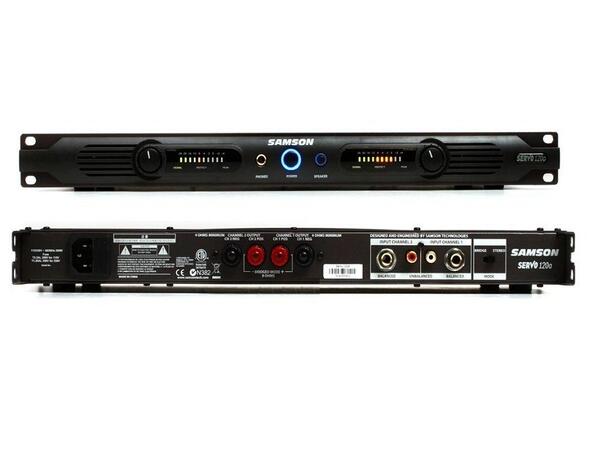 Samson SERVO-120A forsterker Vifteløs, 2 x 60W i 4 Ohm, 1U 