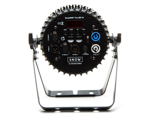 SnowPAR Pro Tri 18 18 x 3W RGB LED Powercon I/O,3&5 Pin DMX 