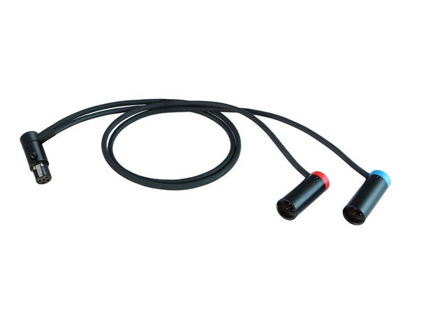 Wisycom CAM50-2 TA3MM kabel TA5 F til dual TA3 M low Profile 