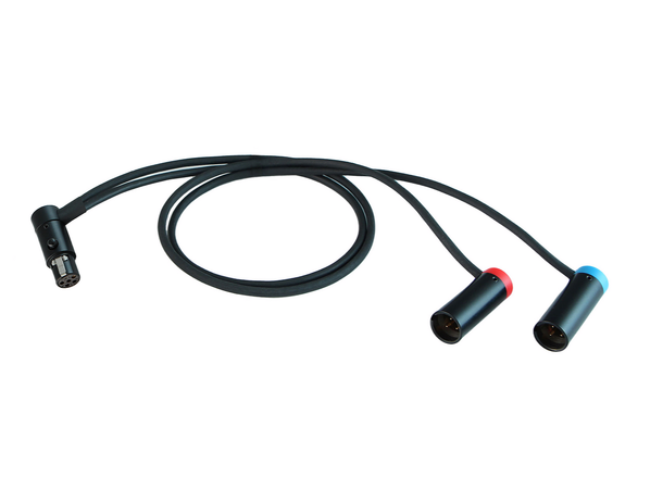 Wisycom CAM50-2 TA5 M kabel TA5 F til dual TA3 M low Profile 