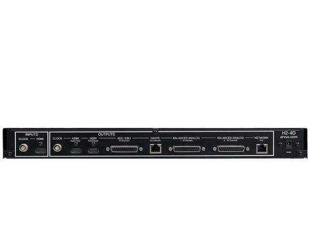 Arvus H2-4D Dolby Atmos Decoder DANTE 16 kan.til/fra HDMI til AES/DANTE/Analog 