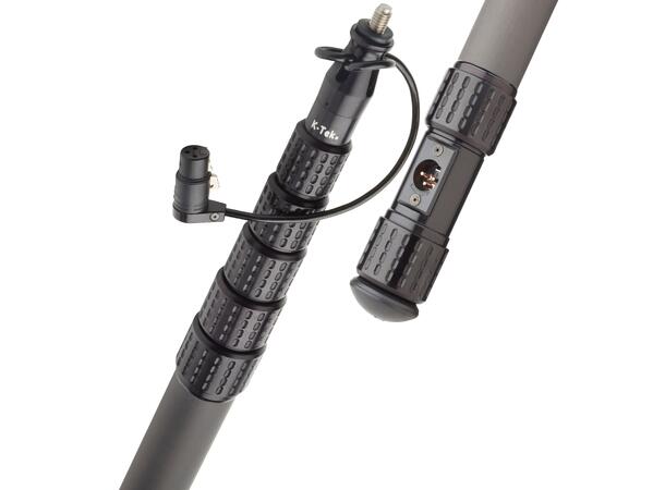 K-Tek KP6CCR "Traveler" Mighty Boom Pole Carbon 61 cm - 1.91 m coiled cable
