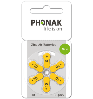 Phonak batterier til Roger Earpiece 6 stk per brett. OBS: Pris per battteri!
