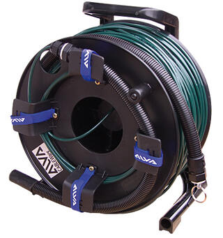 ALVA MADI Optical Multicore, 300 meters MADI Cable-Drum 4x SC <> SC, mørk grønn