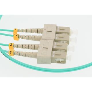 DAD Con-OPT-MADI LC/LC- 0,5 m Multimode Duplex OM4 Aqua