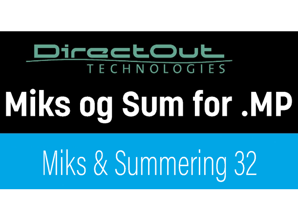 Direct Out PRODIGY Lisens Mix & Sum C 8 MatMix 16x4, 8 MatMix 8x8, 32 SumBus
