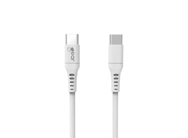 GEAR kabel USB-C til USB-C 2.0 1m Hvit Rund Kabel