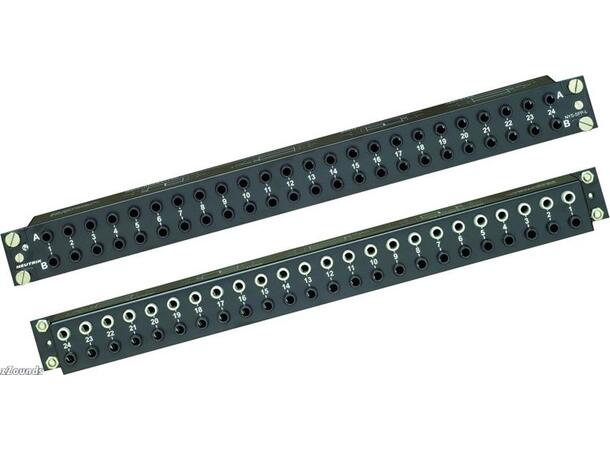 Neutrik Patchbay 2x24  TRS Jack-patchbay