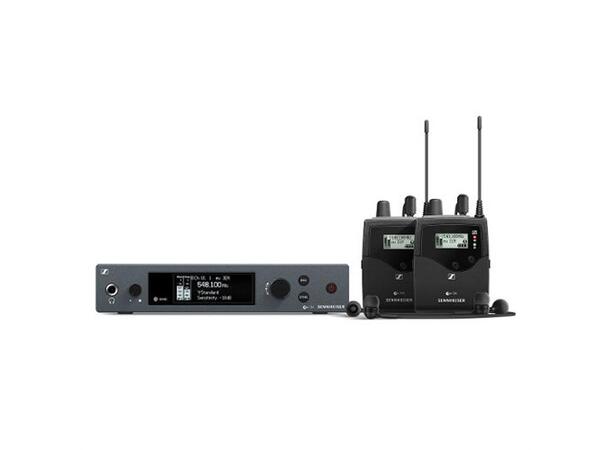 SENNHEISER EW IEM G4-TWIN-E 1 stk transmitter, 2 stk receivers