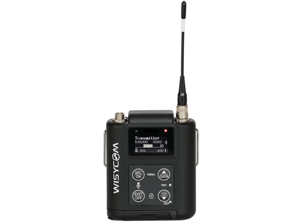 Wisycom MTP60 Bodypack Transmitter Widest tuning range (470 to 1075MHz) 