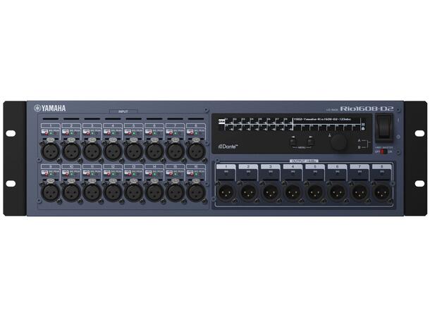 Yamaha Rio1608-D3 Stageboks I/O Rack I/O Rack, 16 inn/ 8 ut.  Dante 
