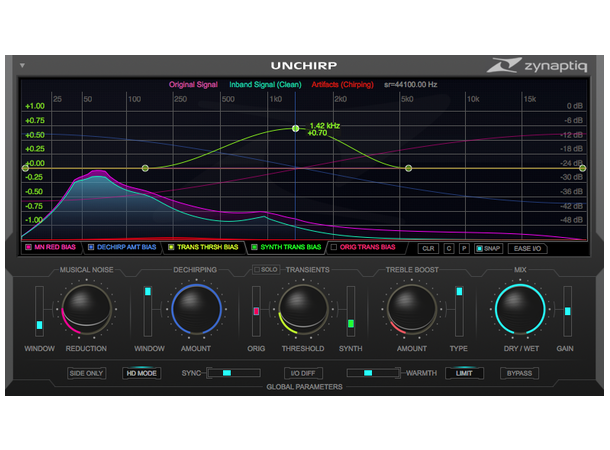 Zynaptiq ADAPTIVERB Reverb Klang som tilpasser seg elementer 