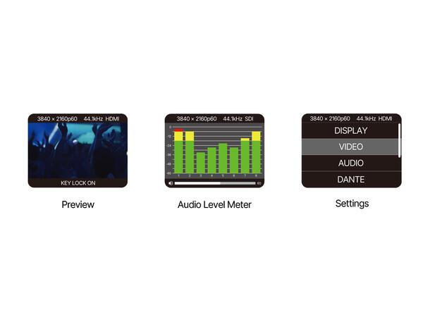 ADTECHNO DAV-01HR Dante AV Ultra Decoder 2x HDMI output, IPS screen 