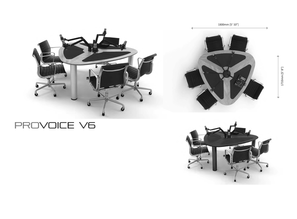 AKA Design PROVOICE V6 6 person universal table 