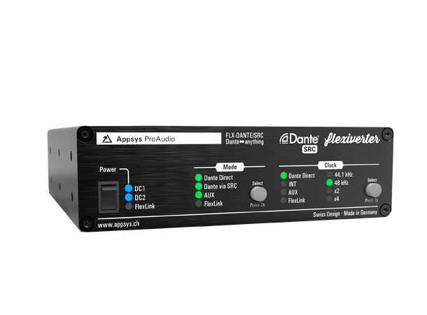 Appsys Flexiverter Dante SRC 64x64 I/O, bi-directional SRC 